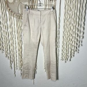 Diane Von Furstenberg Carissa Cream Tapered Leg Pant Size 2